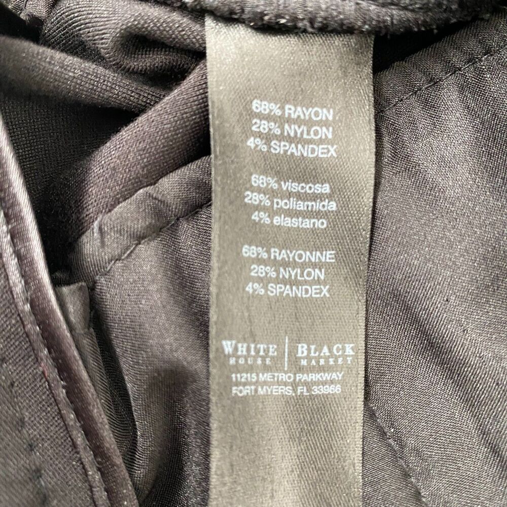 WHITE HOUSE BLACK MARKET Black Career Straight Leg Pants - Picture 5 of 5